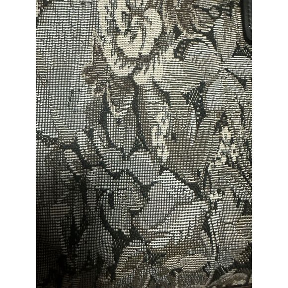 Diane Von Furstenberg DVF Grey Vintage Floral Tapestry Duffle Weekender Bag - Picture 7 of 16